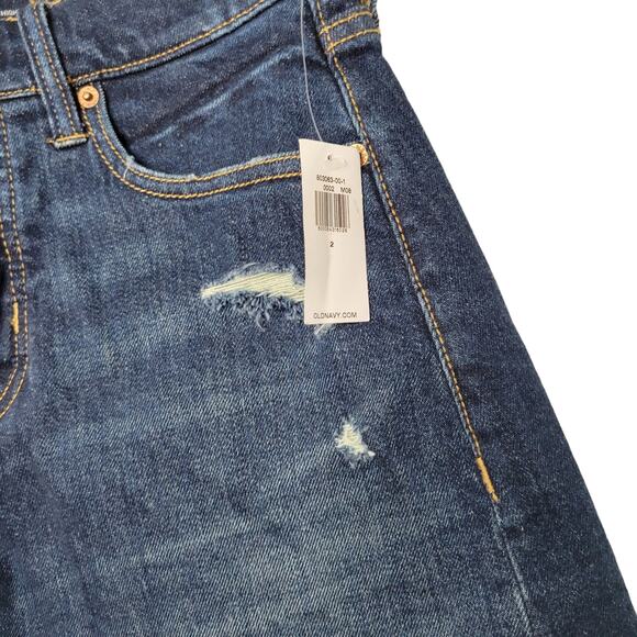 Old Navy Higher High Rise Button Fly Secret Smooth Pocket Jean Shorts Sz 2 - Picture 5 of 8